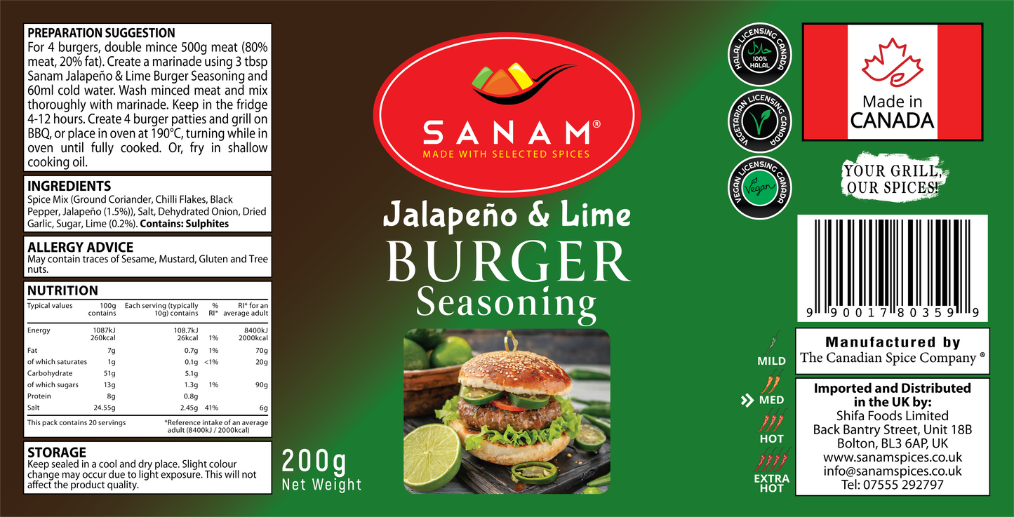 Jalapeño & Lime Burger Seasoning